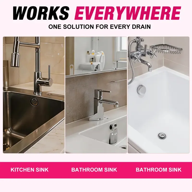 Foaming Drain Opener  Alcohol Free Mousse Foam, Scented Cleaning Products Unclogs Sinks, Kitchen Drains, Bathtubs, Odor Neutralizer, 24 Month Shelf Life, Household Cleaning Supplies