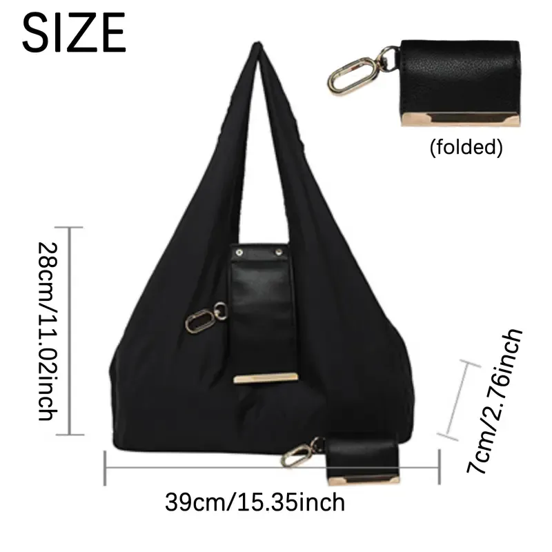 Foldable Keychain Bag Reusable Grocery Bags for Shopping Foldable & Expandable Handbag with Key Ring for Travel Daily Use Organiser Matches cosmetic bags for daily outings