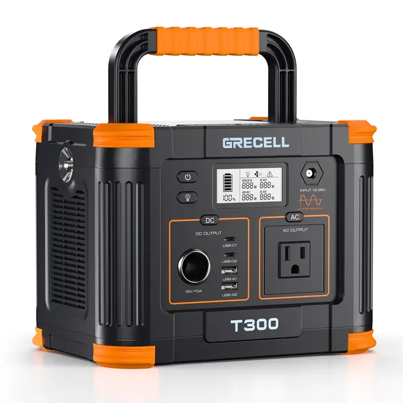 EBL 300W Portable Power Station | 300Wh Solar Generator, Pure Sine Wave AC, 9-Device Charging, Lightweight for Camping & Home Backup