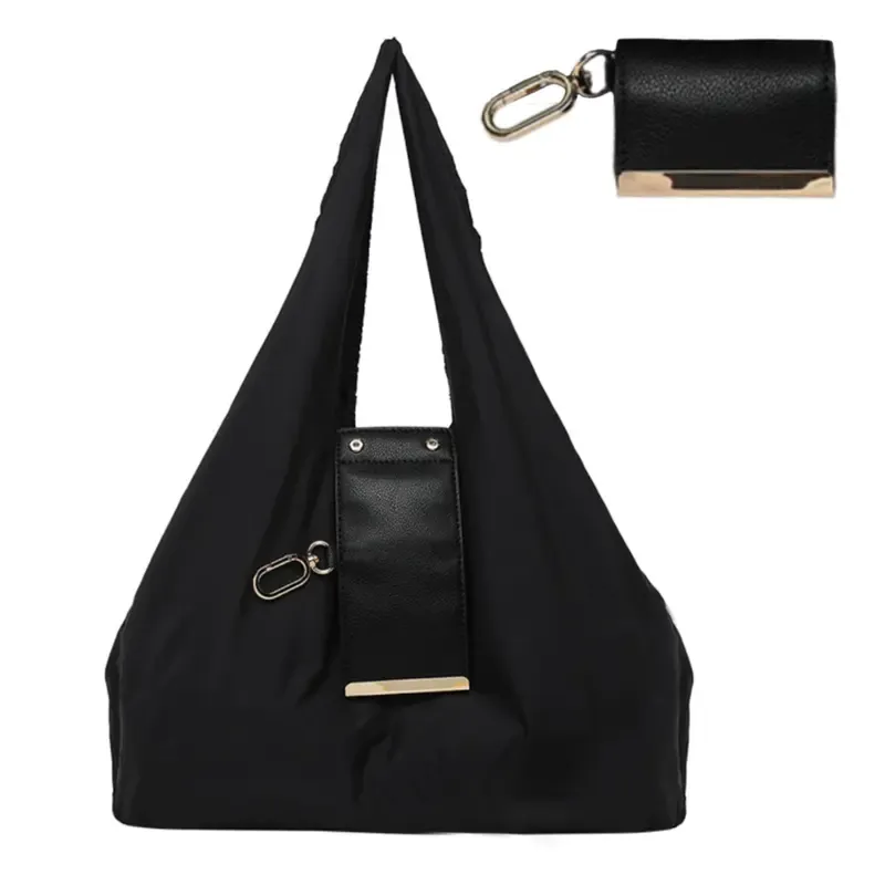 Foldable Keychain Bag Reusable Grocery Bags for Shopping Foldable & Expandable Handbag with Key Ring for Travel Daily Use Organiser Matches cosmetic bags for daily outings