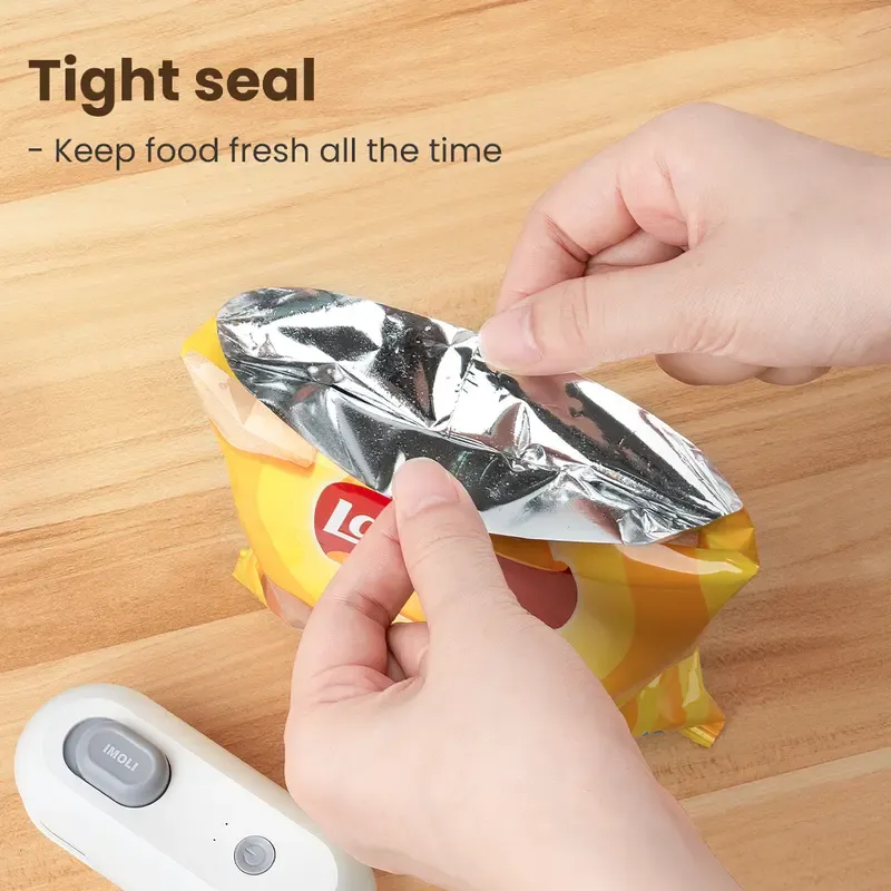2 in 1Heat USB Rechargeable Bag Selaer,Plastic Electric Bag Sealers,Snack Mini Snack Bag Sealing Machine,Keep Food Fresh,Portable Sealer Picnics.