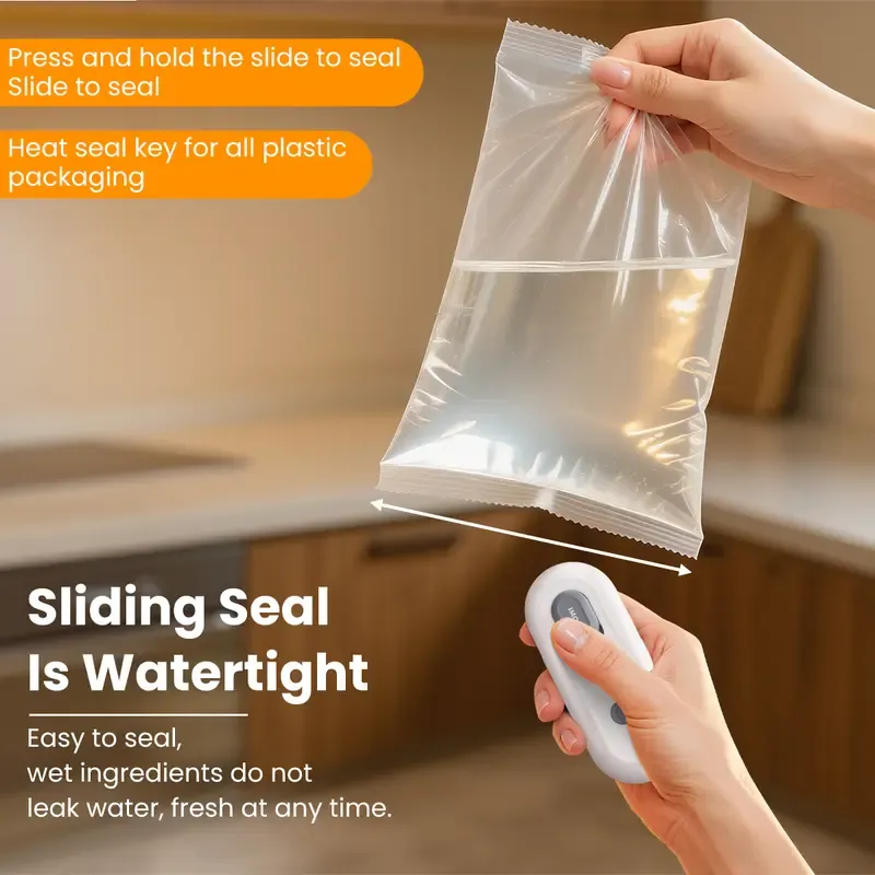2 in 1Heat USB Rechargeable Bag Selaer,Plastic Electric Bag Sealers,Snack Mini Snack Bag Sealing Machine,Keep Food Fresh,Portable Sealer Picnics.