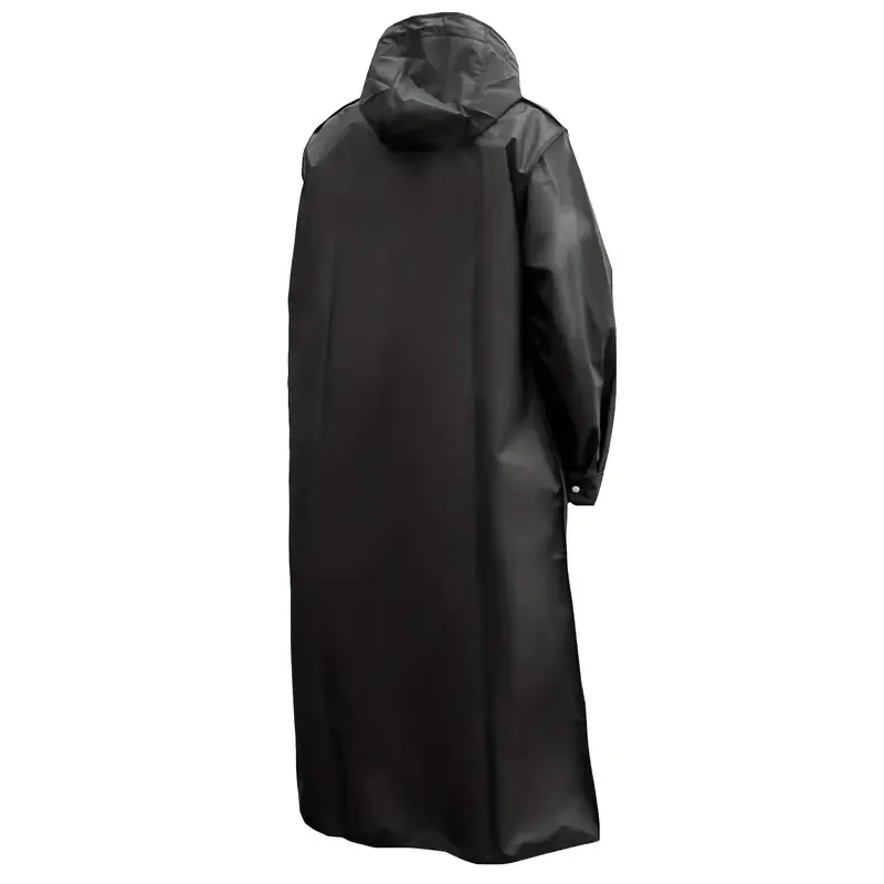 Unisex Eva Waterproof Rainproof Raincoat, Stylish Long Hooded Rain Jacket, Perfect for Strolls in the Rain, Rainy Days, Rainy Season