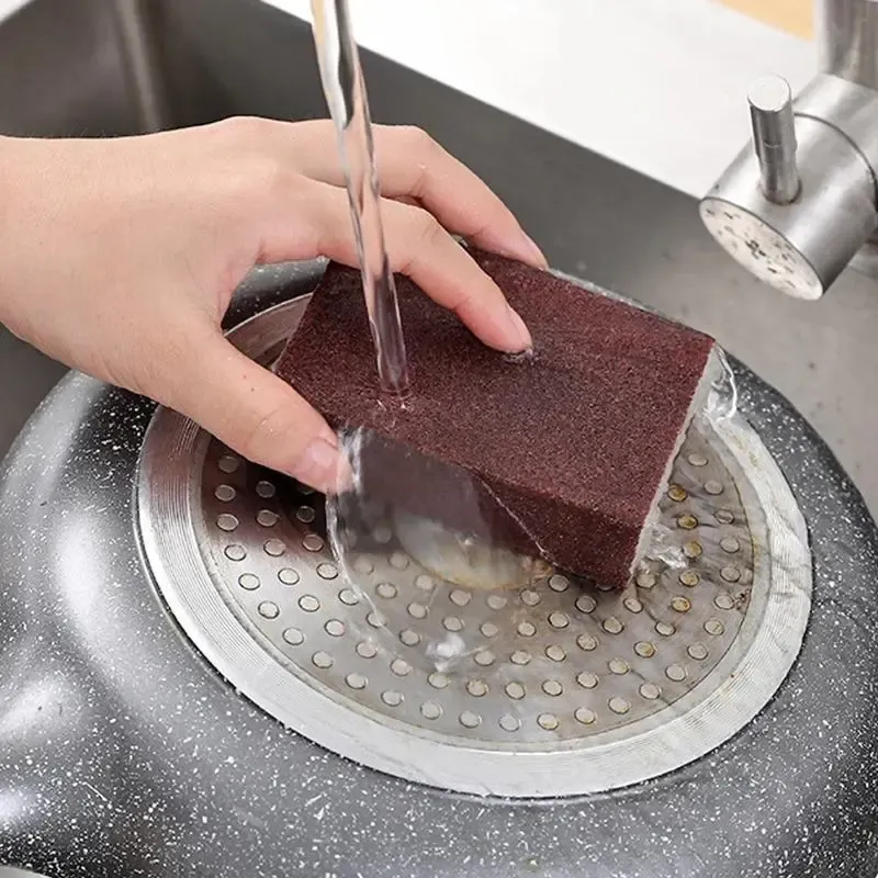5 Pack Magic Emery Cleaning Sponge Rust Remover for Kitchen Pots Powerful Decontamination Tool Versatile Household Cleaning Gadget