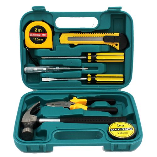 New hot selling car emergency repair combination 9-piece hardware tool box