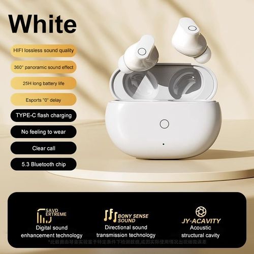 360 Degrees Panoramic Sound Earbuds In-Ear Wireless Earphones 25 Hours of Battery Life Comfortable and Light to Wear