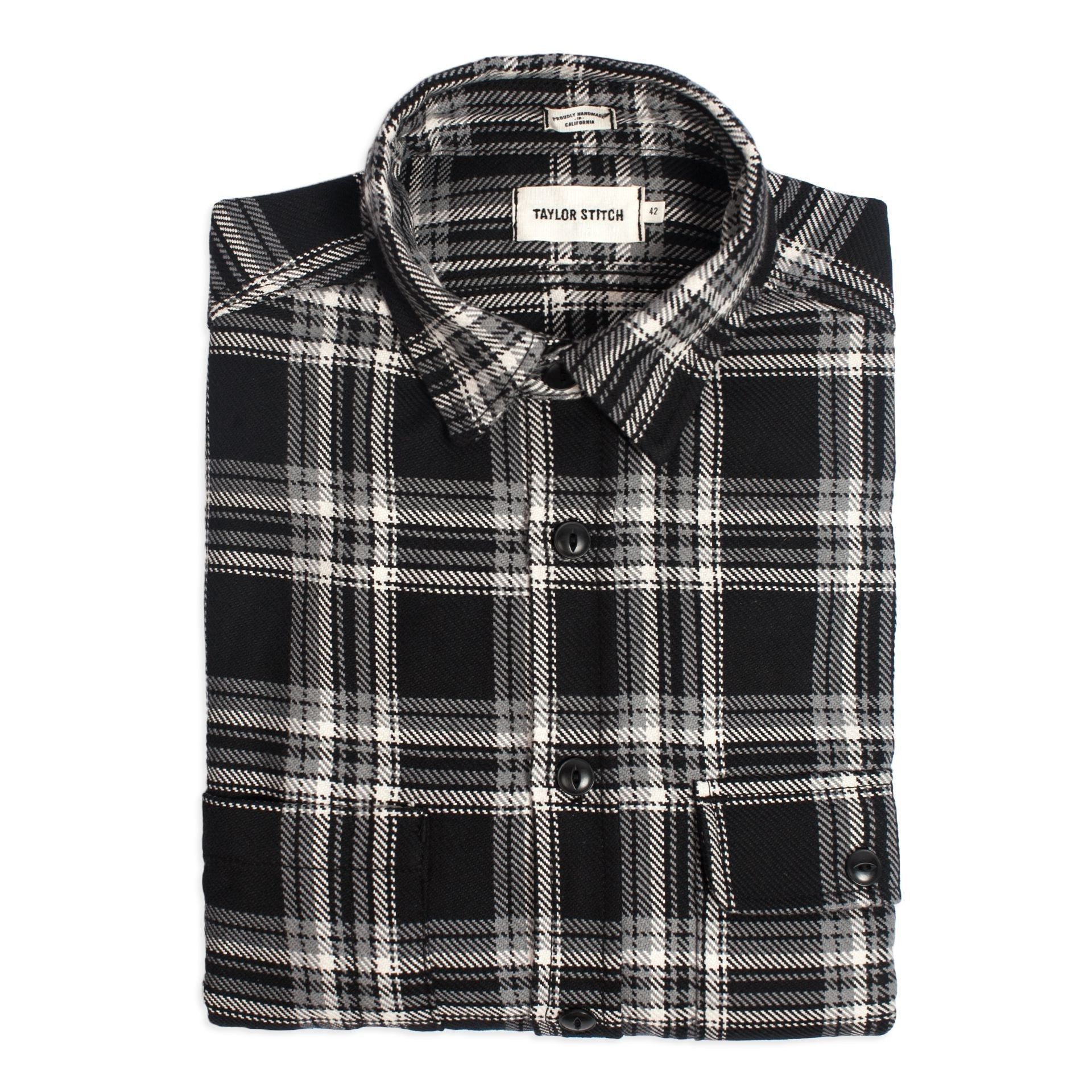 The Triple Needle Moto Utility Shirt in Black