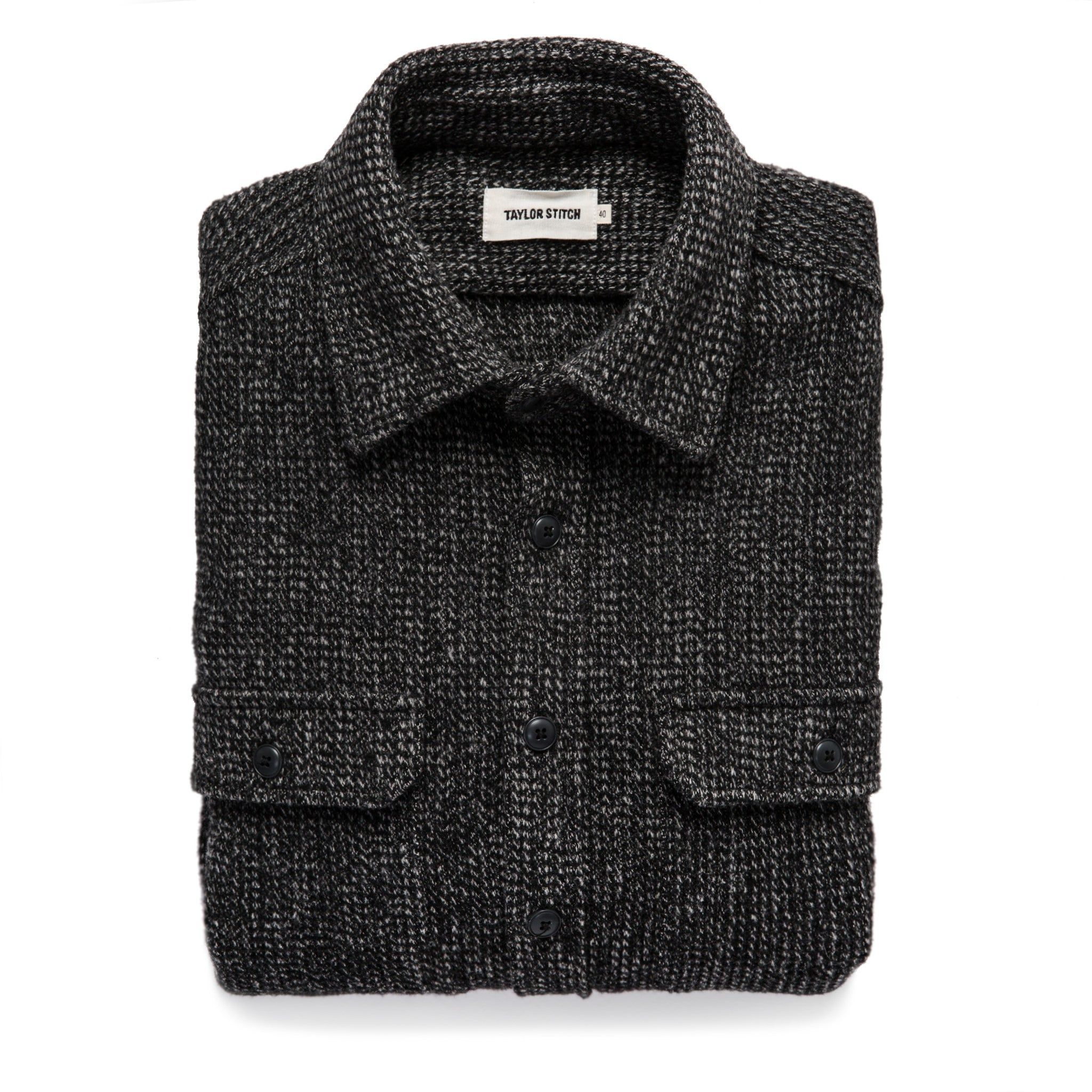 The Summit Shirt in Heather Charcoal Waffle