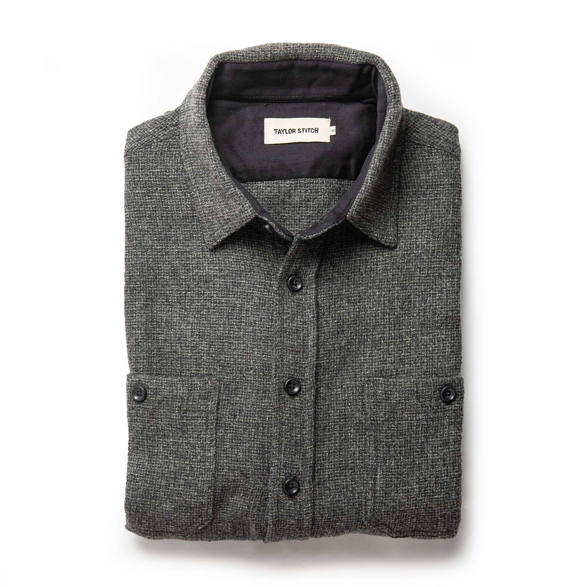 The Service Shirt in Ash Melange Wool