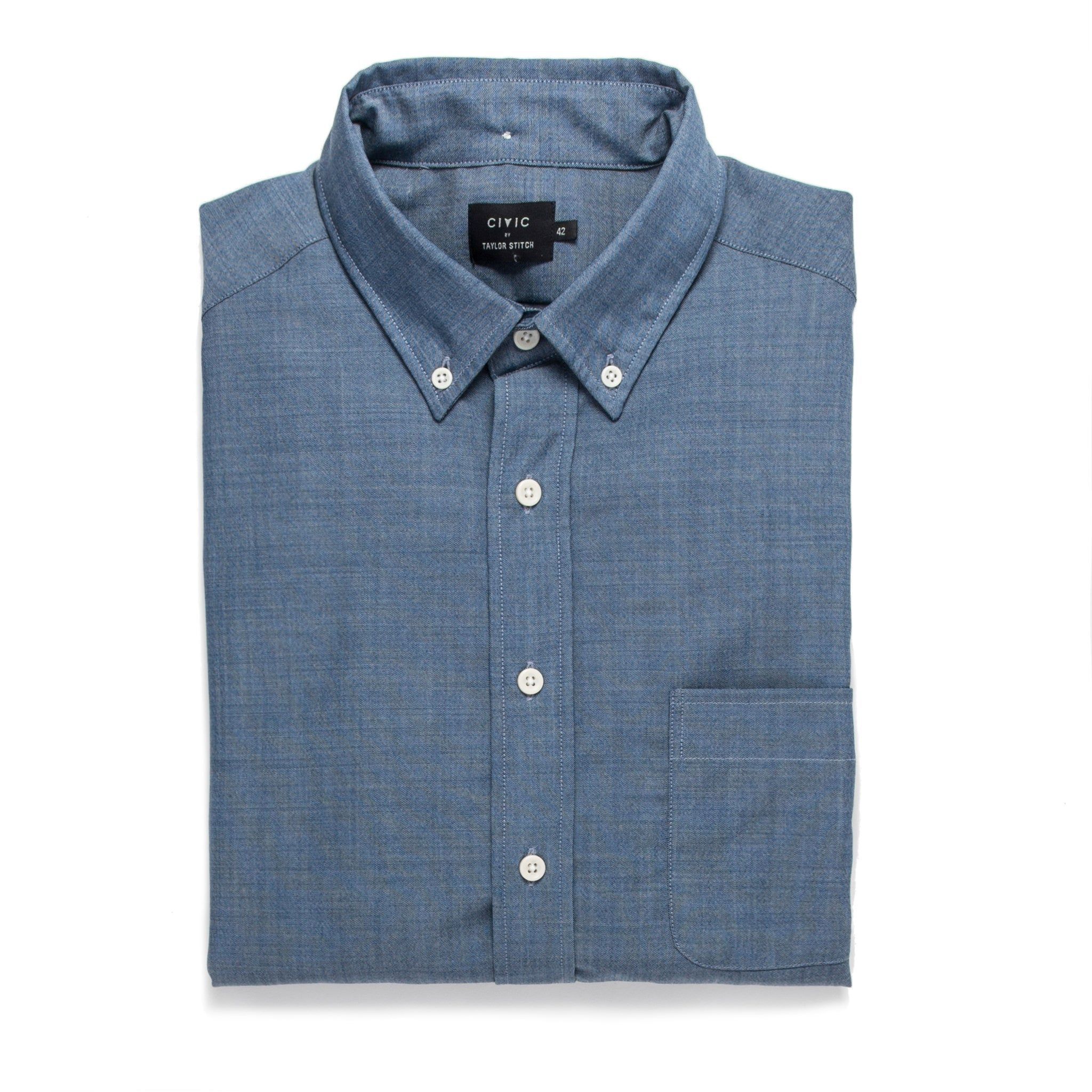 The Merino Jack in Sky Blue Chambray