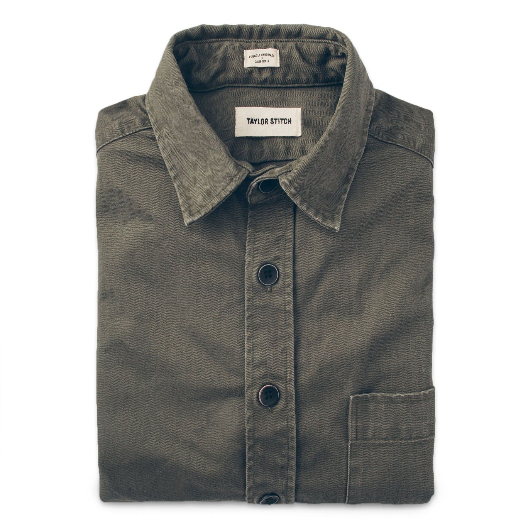 The Mechanic in Washed Olive Herringbone