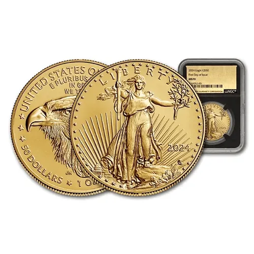 q6American Eagle 2024 One Ounce Gold Uncirculated Coin