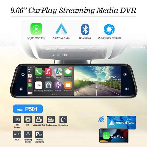 Full Hd Drive Recorder Stream Dash Camera RearView Mirror DVR with Carplay Android Auto Mirror Link