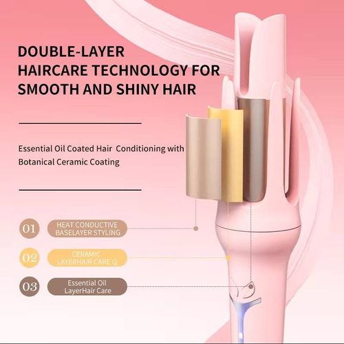 32mm Wave Fast Heating Ceramic Automatic Curler Iron Wand  Anti-Frizz Large Wave Water Ripple Egg Roll
