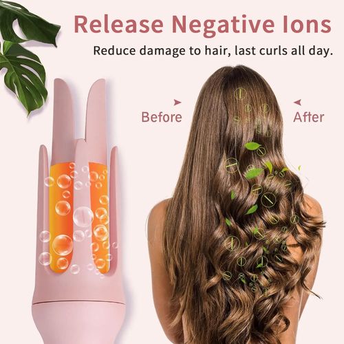 32mm Wave Fast Heating Ceramic Automatic Curler Iron Wand  Anti-Frizz Large Wave Water Ripple Egg Roll