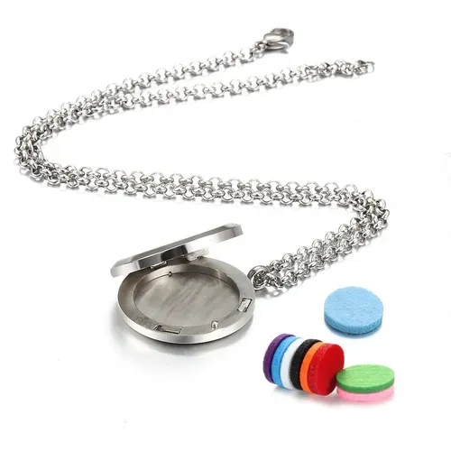 Fashion Jewelry Stainless Steel Cross Aroma Necklace Charm Pendant for Men and Women