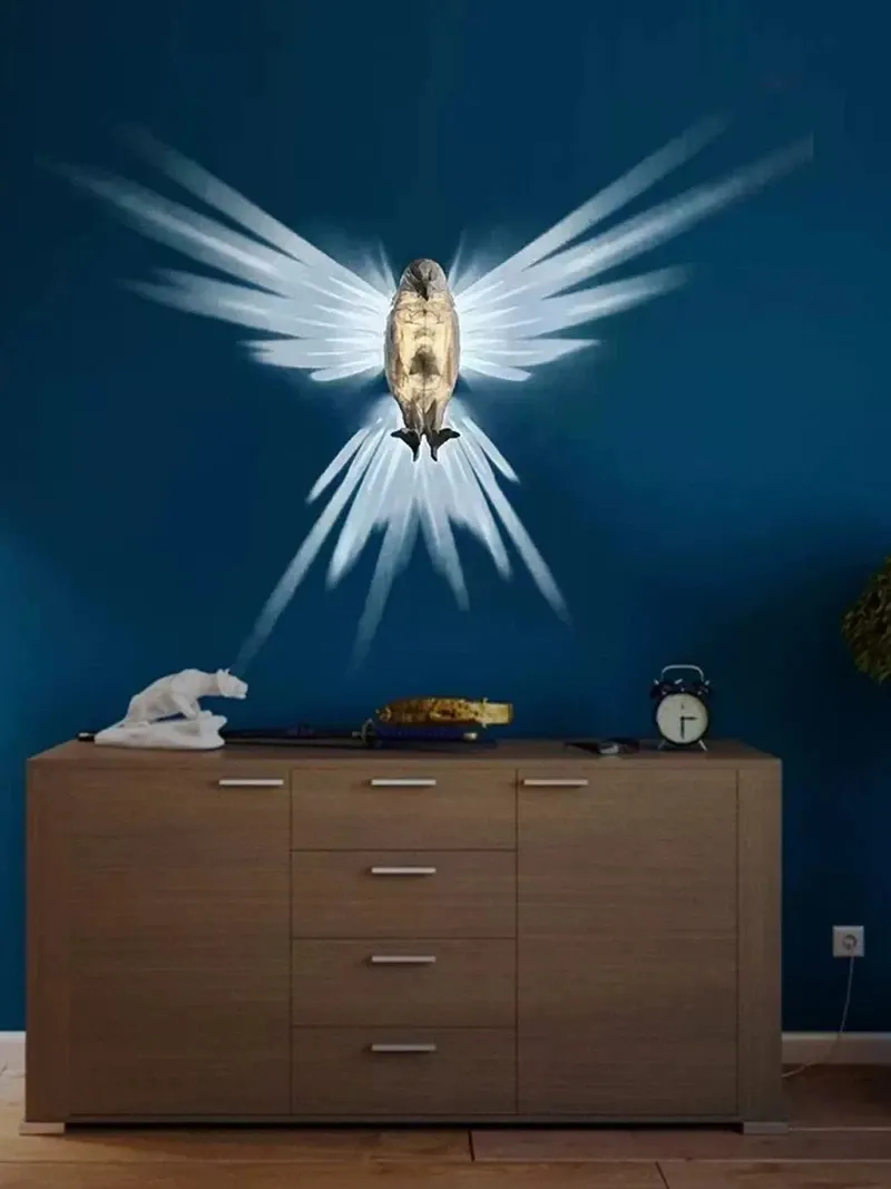Modern Wall Lamp Eagle Bird Shape Projection