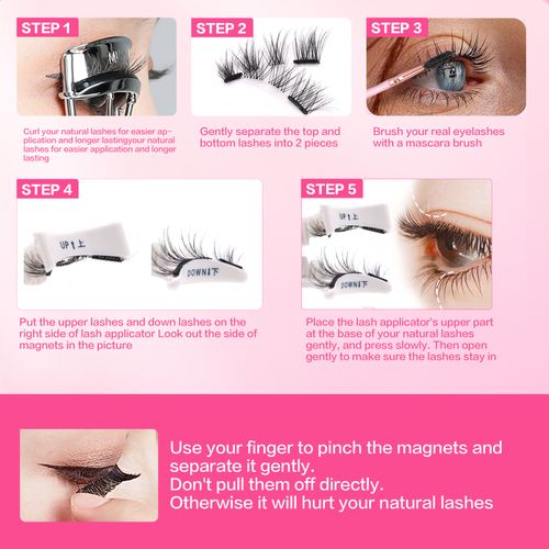 Reusable magnetic lashes eliminate the need for glue or eyeliner