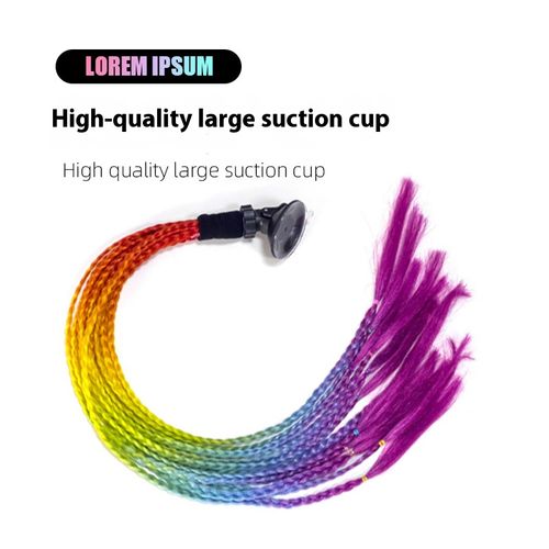 Motorcycle Helmet Decorated Dreadlocks Motorcycle Braids Removable Suction Cup Design Super Fashion Boxing Braids Wig Ponytail