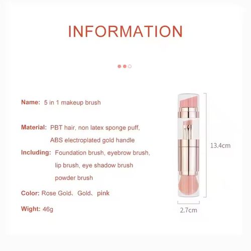 5-in-1 High Quality Professional Luxury Makeup Brush Set