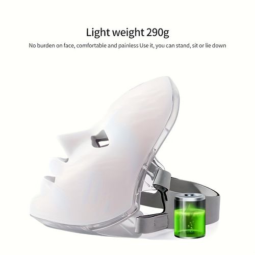 Silicone LED Photon Facial Mask – Infrared Anti-Aging & Acne Treatment for Home Use