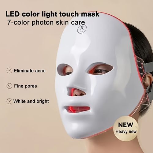Silicone LED Photon Facial Mask – Infrared Anti-Aging & Acne Treatment for Home Use