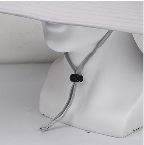dual USB solar rechargeable fan summer outdoor sunscreen different camouflage wide brim polyester sun hat strap made of nylon