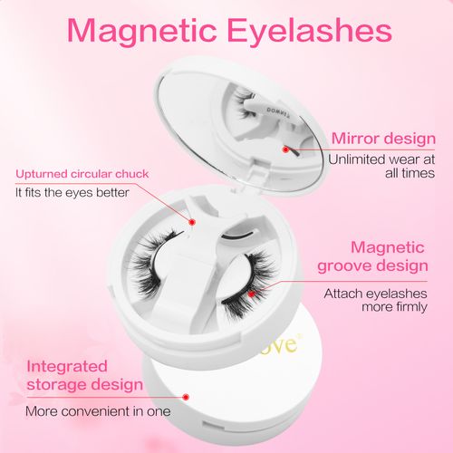 Reusable magnetic lashes eliminate the need for glue or eyeliner