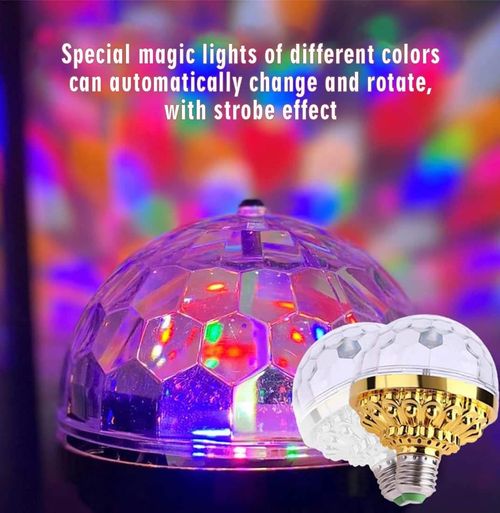 LED laser golden magic ball atmosphere light colorful rotating crystal magic ball bulb