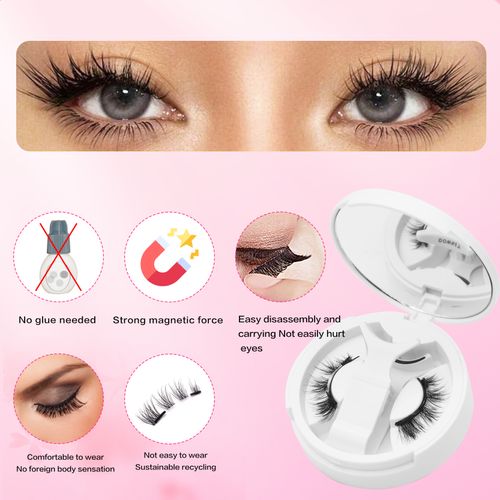 Reusable magnetic lashes eliminate the need for glue or eyeliner