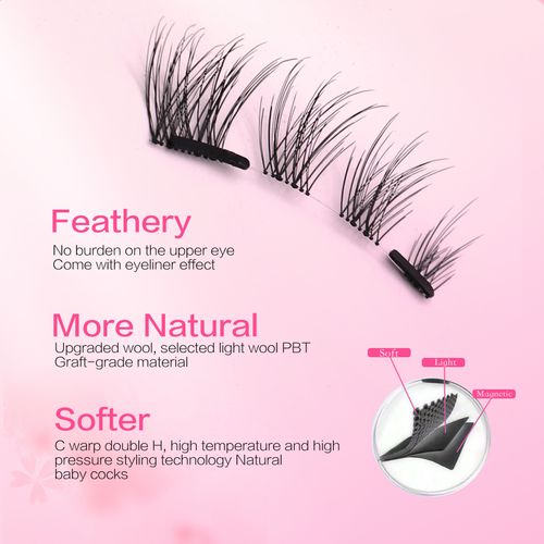 Reusable magnetic lashes eliminate the need for glue or eyeliner