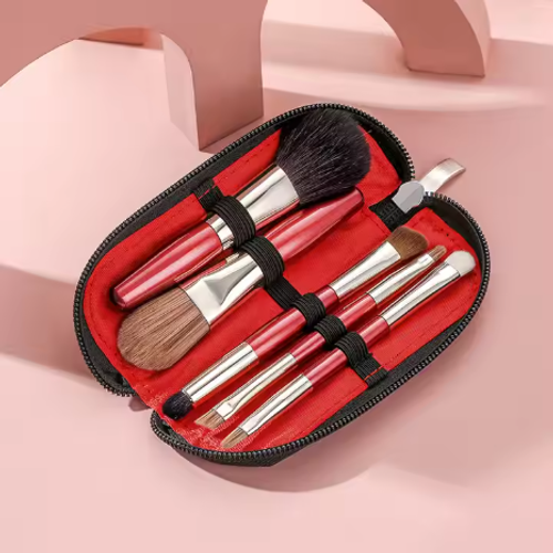 Goat Hair Makeup Brush Set With Zipper Bag