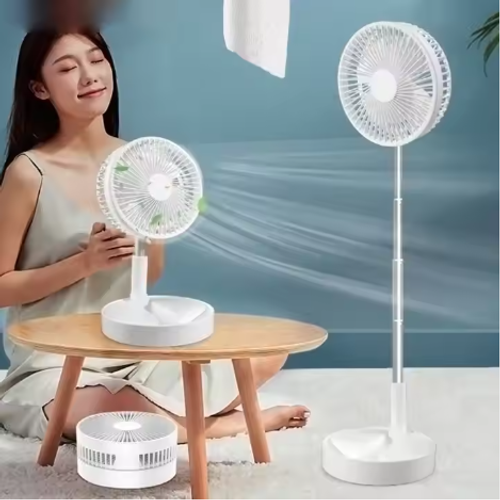 Foldable Rechargeable  Operated Oscillating Table Fan Height Adjustable