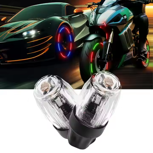 Ghana's Ultimate Ride Upgrade! Motion - Sensing Color - Changing Wheel Lights, Waterproof & Rechargeable + FREE Card Slot