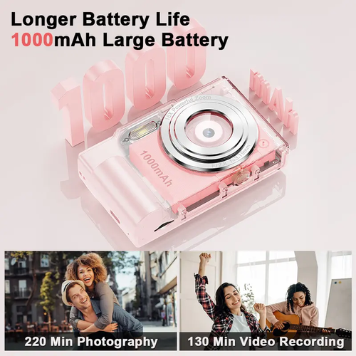 RIVGOT FHD 1080P Digital Camera with 32G SD Card, USB Charging 16X Digital Zoom Camera, Portable Mini Camera for Teenagers Students Boys Girls, Point and Shoot Camera for Gifts, Teen Girl Gifts, Tech Gadgets, Gifts For Girlfriend