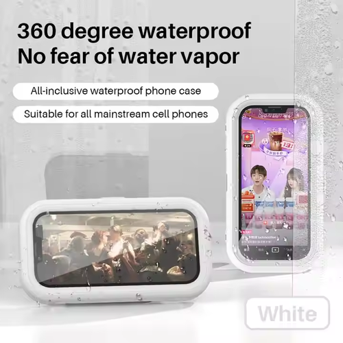 Waterproof Shower Phone Mount with Rotation & Organizer - Exclusive for Ghana! 2 Adhesive Stickers + Free Aroma Diffuser