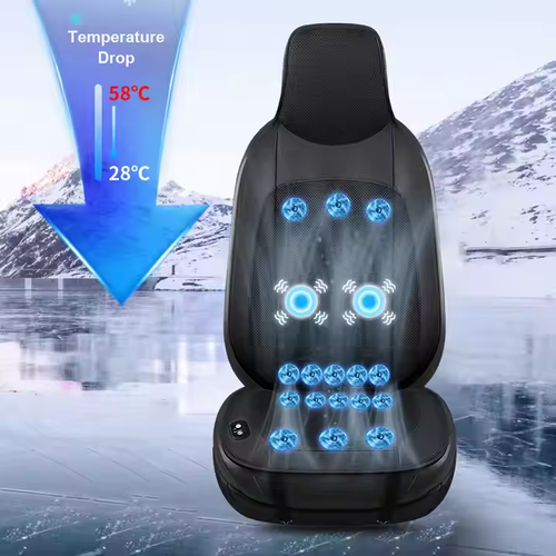 8 - Turbo Fan Car Cooling Seat Cushion: 3D Ice - Silk, 99% Vehicle Fit