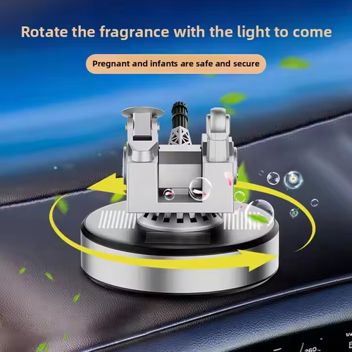 Military - Inspired Solar Rotating Car Aromatherapy: Silent & Safe Fragrance
