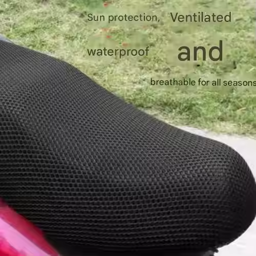 All-Season Honeycomb Mesh Seat Cover for Motorcycles-Electric Scooters: Breathable, Sunproof & Waterproof