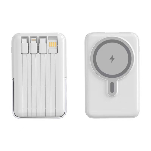 （20000 mAh）All - in - One Magnetic Wireless Power Bank: 4 Built - in Cables, Fast Charge & Portable Design