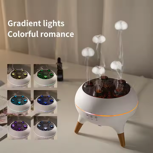 Remote - Controlled 3D Jellyfish Aroma Diffuser: Timed Humidification & Dynamic Light Show for Ghanaian Living