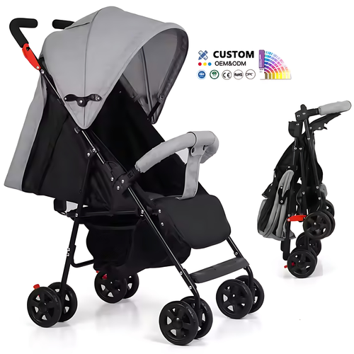 Fully Washable Baby Stroller with 360° Swivel Wheels – Lightweight, One - Hand Fold, All - Season Comfort for 0 - 3 Years!