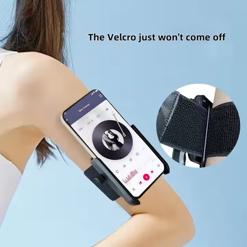 360° Rotatable Phone Wrist & Arm Mount – Secure Velcro Strap for Hands-Free Workouts & Daily Use