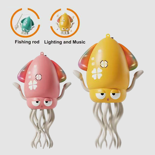 Electric Dancing Squid Toy: Interactive LED & Music Pet with Obstacle Avoidance
