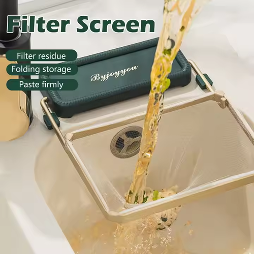 Ghana Exclusive! Collapsible Sink Filter Rack, Food Scraps Catcher + 100 Replacement Nets