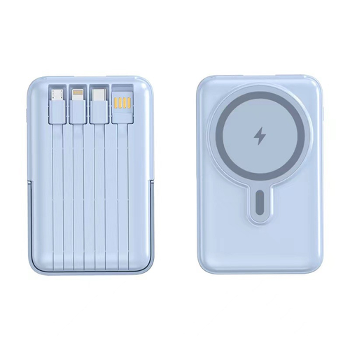 （20000 mAh）All - in - One Magnetic Wireless Power Bank: 4 Built - in Cables, Fast Charge & Portable Design