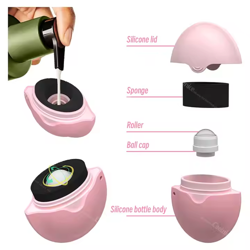 Refillable Silicone Sunscreen Applicator + Bonus Sponge: Effortless & Precise