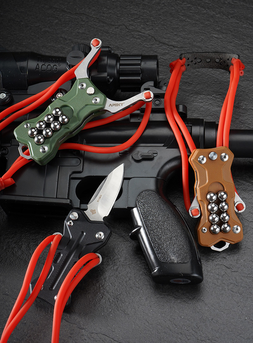 Precision Slingshot + Mini Knife: All - in - One Tool