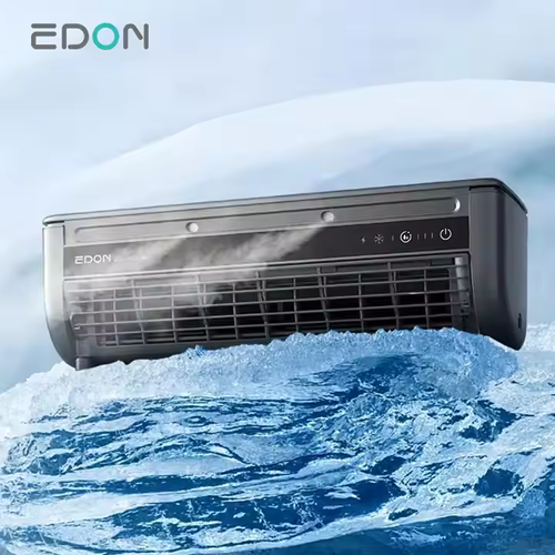 Portable EDON Cooling Fan: Semiconductor + Ice Mist, Multi - Scene Use