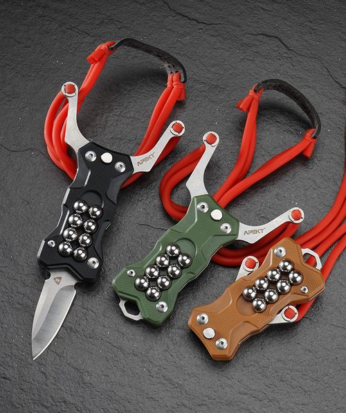 Precision Slingshot + Mini Knife: All - in - One Tool